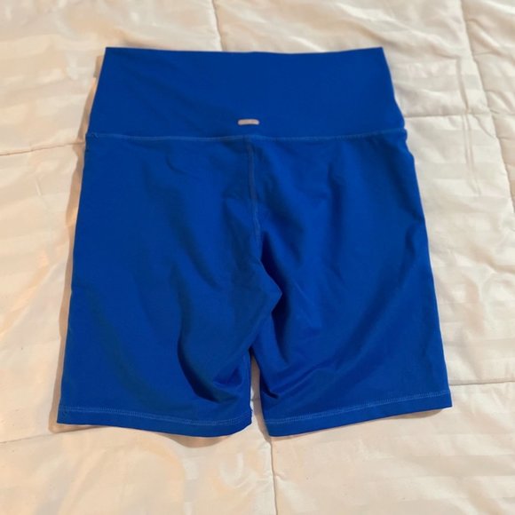 💚 Aerie Biker Shorts Royal Blue Large High Rise - Picture 2 of 5